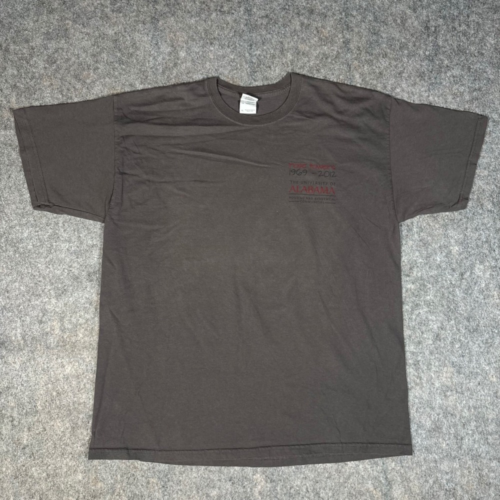 Gildan T-Shirt‎ Mens XL Grey University of Alabama Rose Towers Excellent Graphic